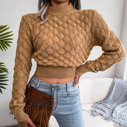 Scale Strick-Crop-Top