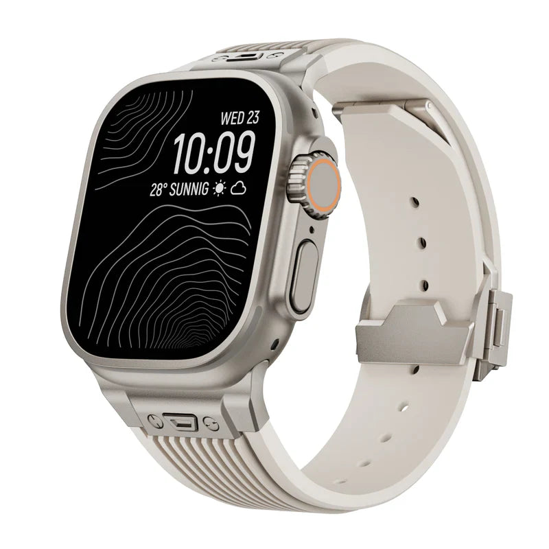 Titanium Streamlined Silikon Apple Watch Armband