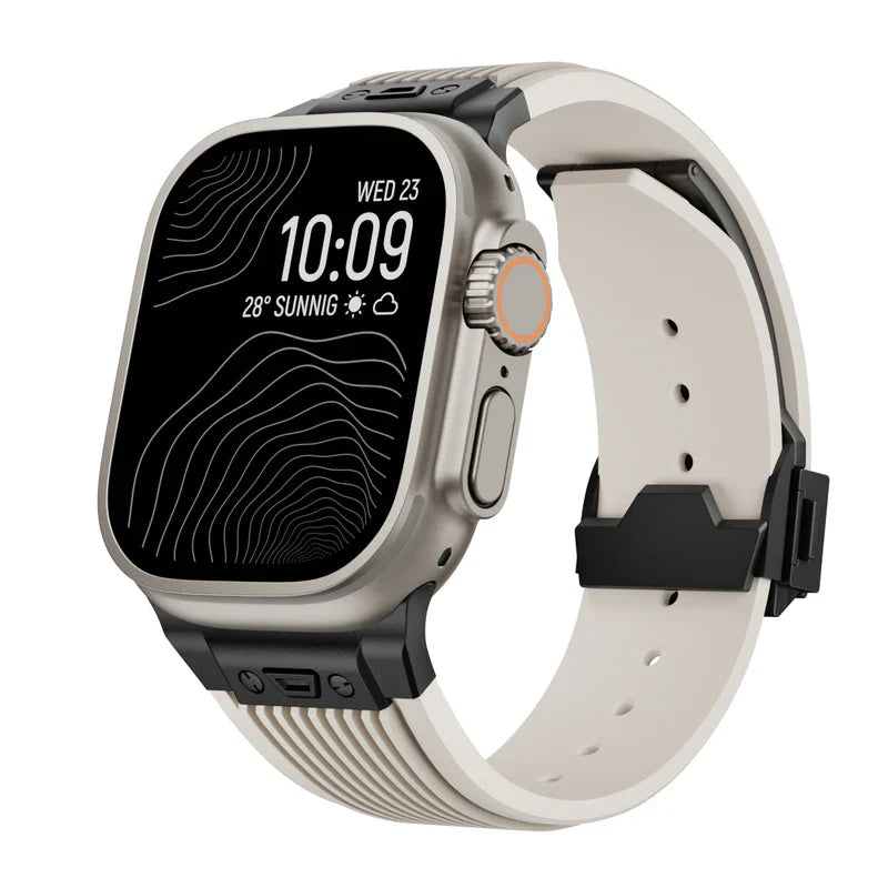 Titanium Streamlined Silikon Apple Watch Armband