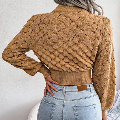 Scale Strick-Crop-Top