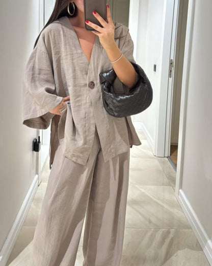 THARAH | Casual V-hals set