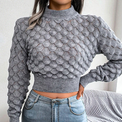 Scale Strick-Crop-Top