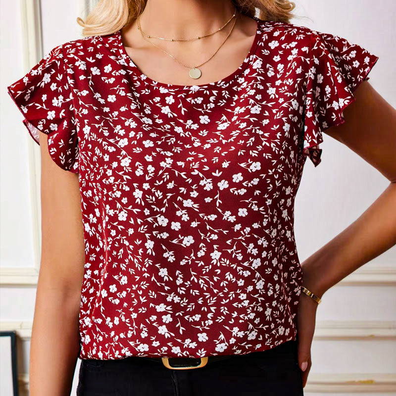 Emma Blouse met Ruches op de Mouwen
