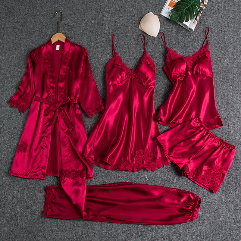 Evelynn™ – 5-Piece Soft Nightwear Set for Elegant Evenings In