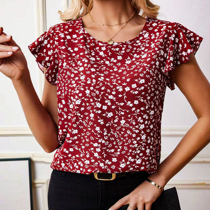 Emma Blouse met Ruches op de Mouwen