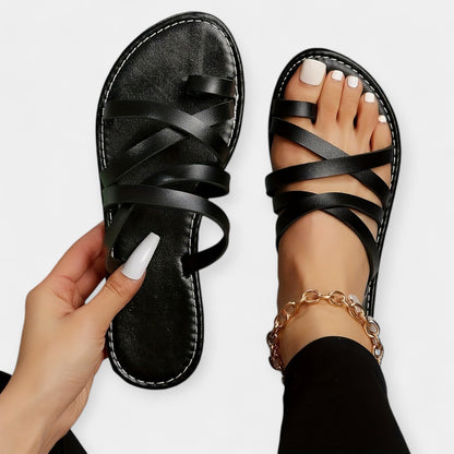 Platte Sandalen met Vlechtwerk