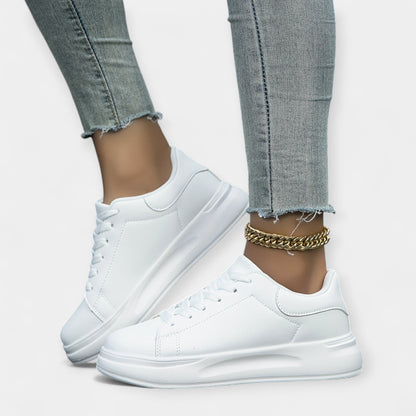 Leren sneakers wit