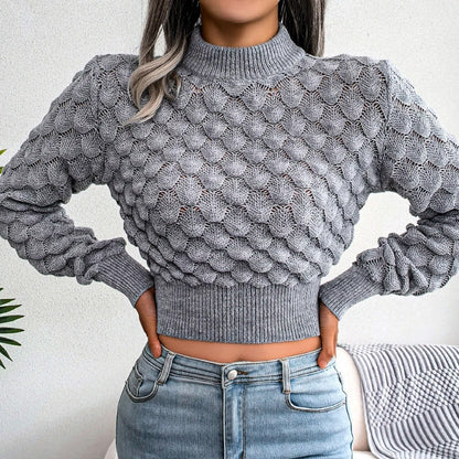 Scale Strick-Crop-Top
