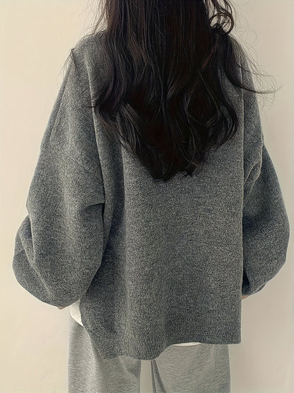 Pearline - Rundhals Pullover mit langen Ärmeln