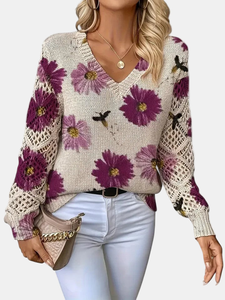 Elara™ | Cardigan mit floraler Eleganz