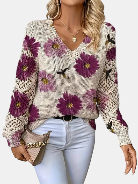 Elara™ | Cardigan mit floraler Eleganz