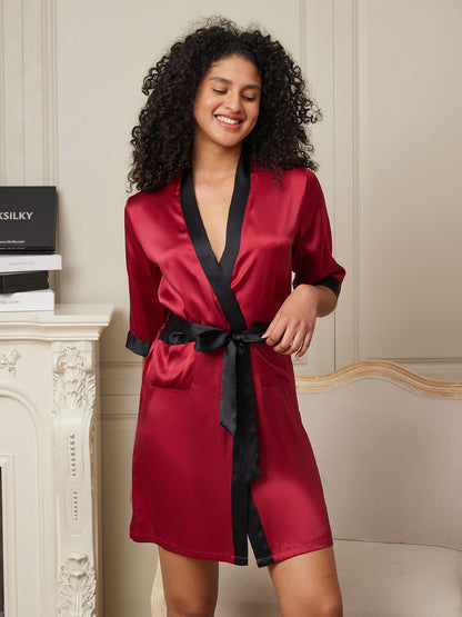 Puur Zijden Casual Kimono Badjas met Ceintuur