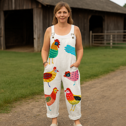 Vintage Weitbeiniger Jumpsuit - Müheloser Komfort & Schicker Stil für Frauen