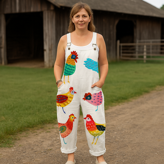 Vintage Jumpsuit met wijde pijpen - Moeiteloos comfort & chique stijl voor dames