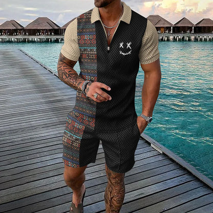 EMIL | TIJDREIZIGER POLOSHIRT- & SHORTSET