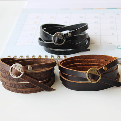 Vintage Lederen Armband