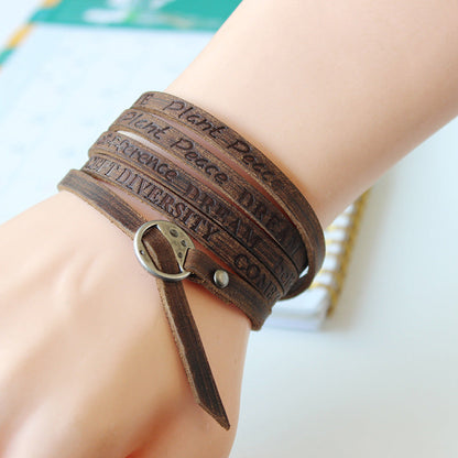 Vintage Lederen Armband