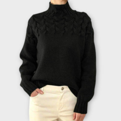 Eva - Damespullover met kabeldetails