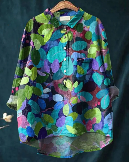 Jenny | Stijlvolle bloemenblouse met knoopjes