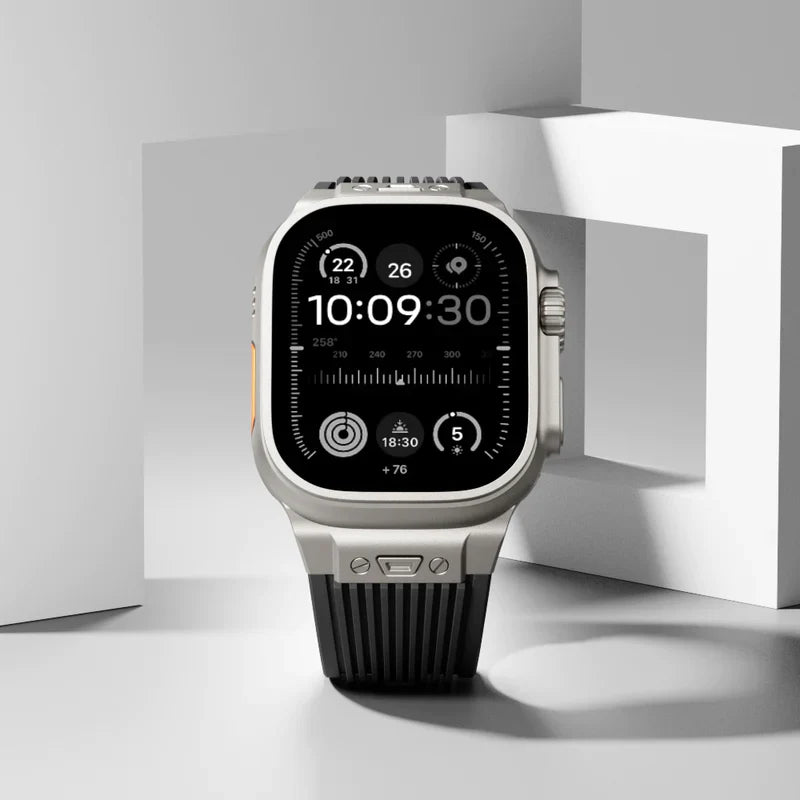 Titanium Streamlined Silikon Apple Watch Armband