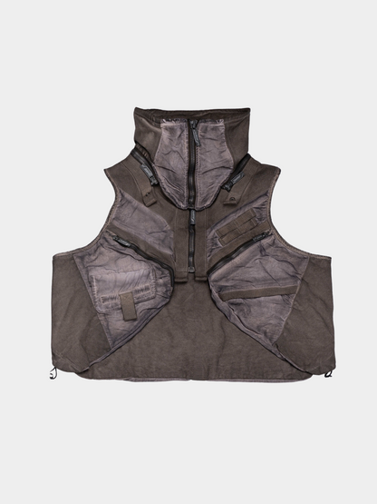 FlexCanopy – Unisex Asymmetrische Weste mit 3D-Taschen und abnehmbarem Design