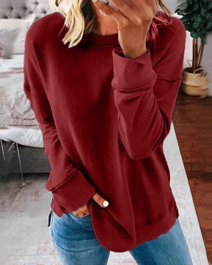 Elizabeth - Stilvoller, lässiger Pullover in einfarbigem Design