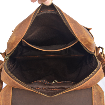 Brown Vintage Leather Crossbody Bag