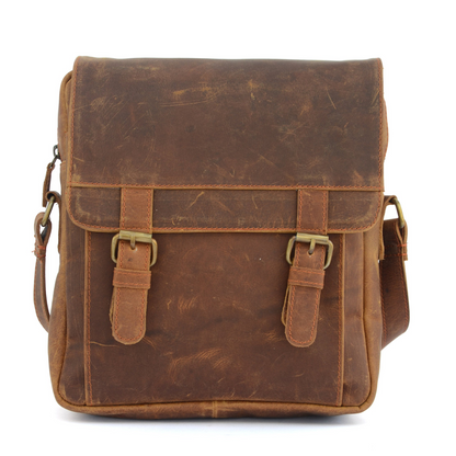Brown Vintage Leather Crossbody Bag