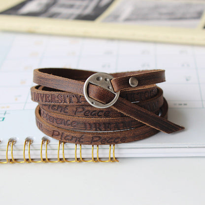 Vintage Lederen Armband