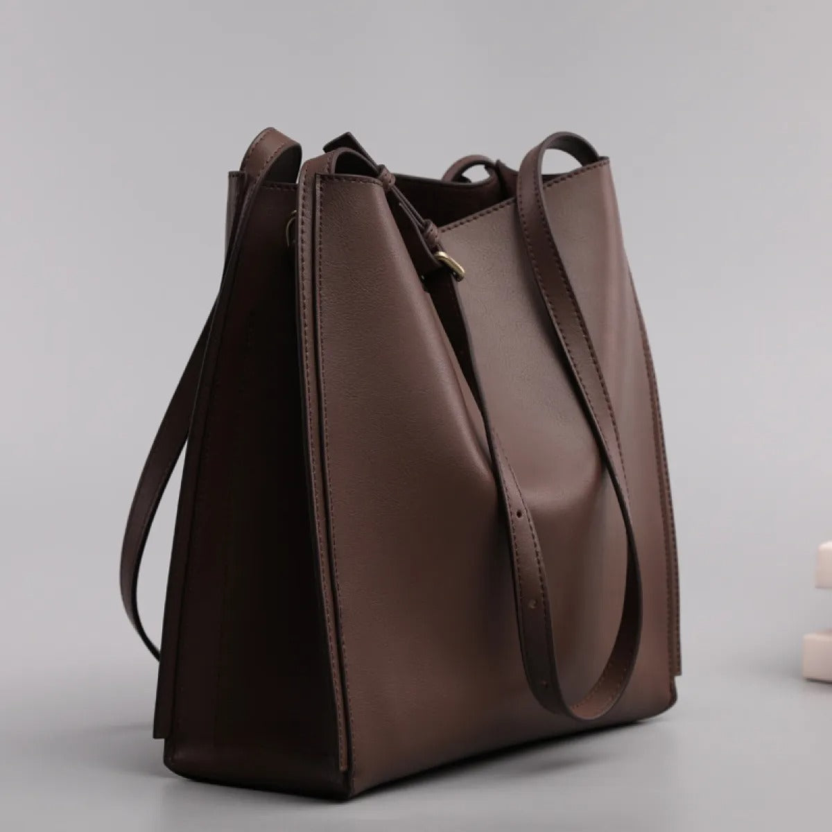 Dames shopper tas in kunstleer met gestructureerd design - Natalia