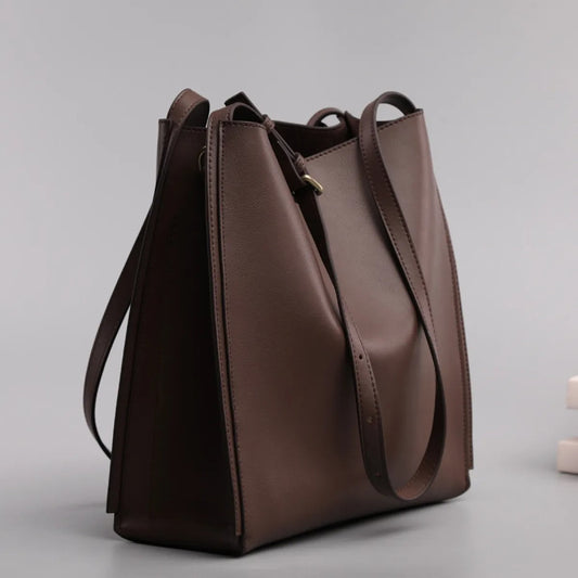 Dames shopper tas in kunstleer met gestructureerd design - Natalia