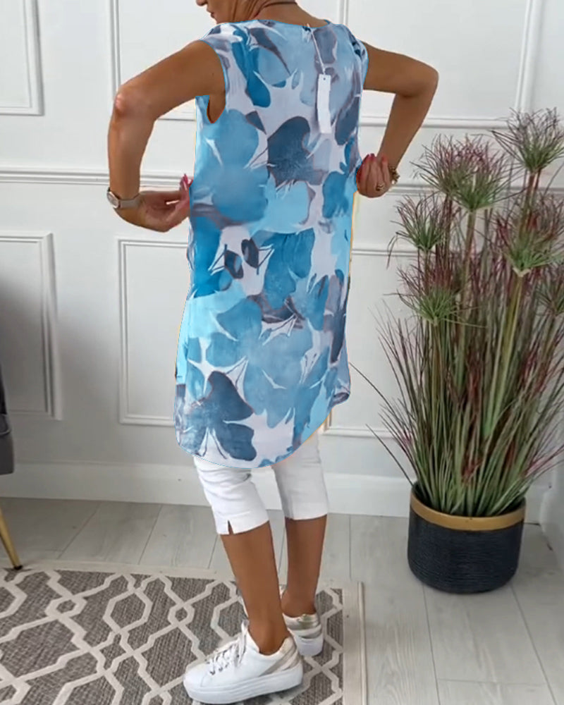 KLARISSA IN LANGE BLOEMENBLOUSE