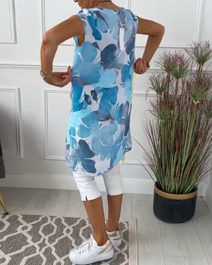 KLARISSA IN LANGE BLOEMENBLOUSE