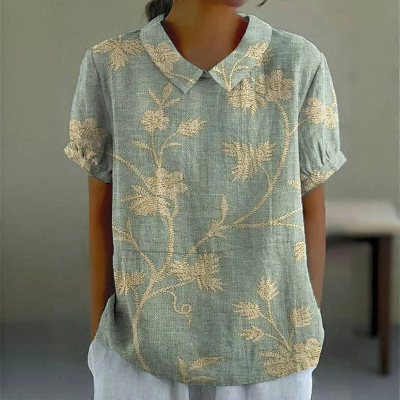 Blouse Vintage Met Bloemenprint