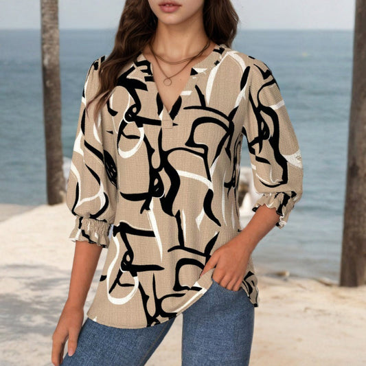 Blouse Décontractée Vintage