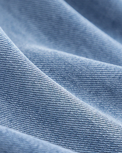 Léocadie – Stijlvolle mantel van denim en suède