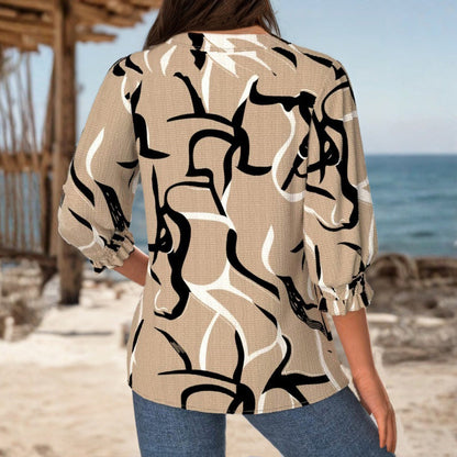 Blouse Décontractée Vintage