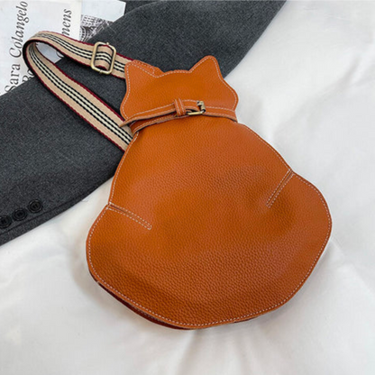 Linda - Unieke lederen tas voor katten