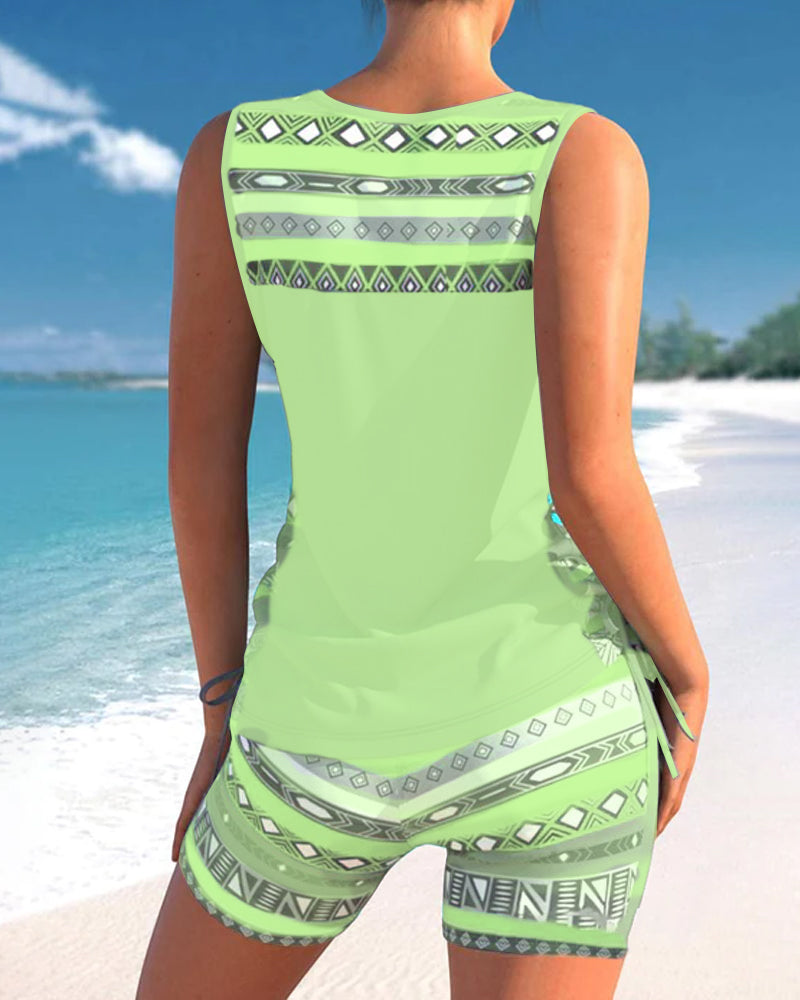 Sylvia - Tankini mit geometrischem Druck