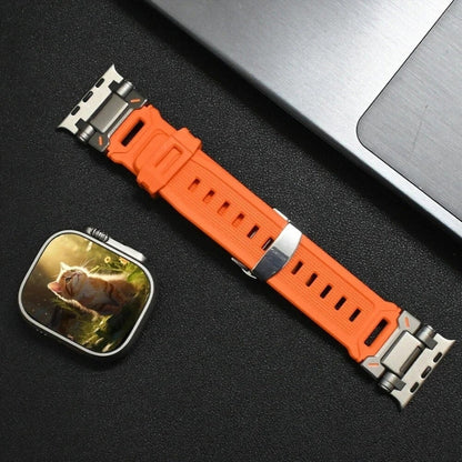 TitaniumBuckle™️ Silikon Apple Watch Armband