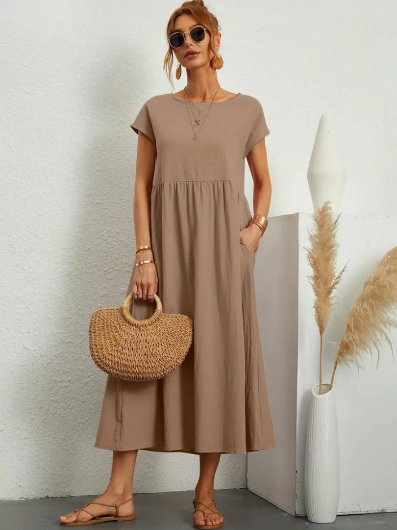 Ruby | Elegante jurk van katoen en linnen