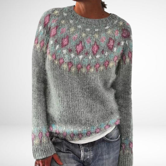 Quinn - Rundhals-Multicolor-Pullover