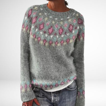 Quinn - Rundhals-Multicolor-Pullover