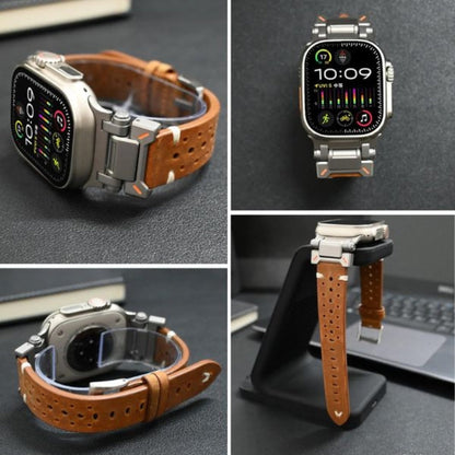 TitaniumTouch Leder Apple Watch Armband