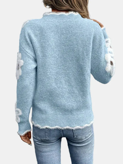 Elara™ | V-hals pullover met bloemenprint