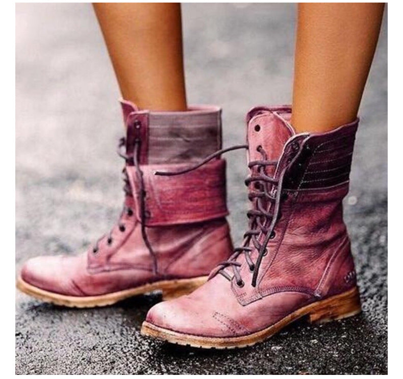 Rowena | Damen Vintage-Schnürstiefel