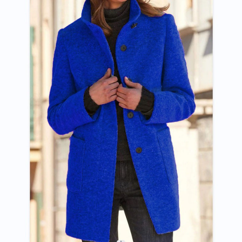 Autumn™ – Retro windjack voor dames met knopen en opstaande kraag