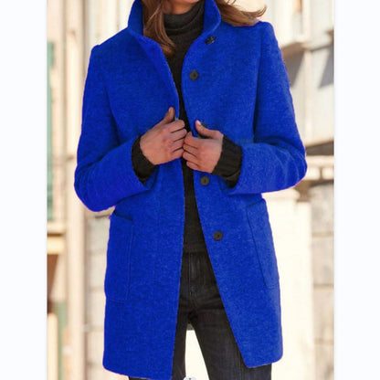 Autumn™ – Retro windjack voor dames met knopen en opstaande kraag