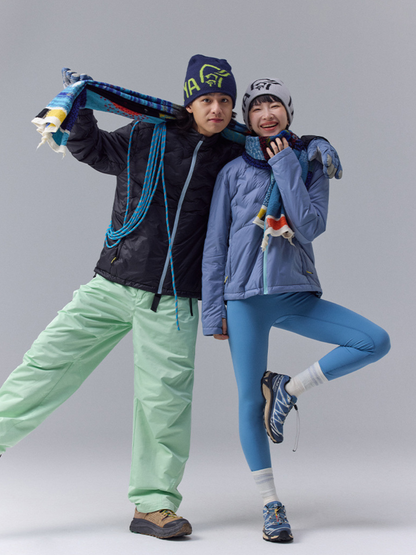 DryBench – Unisex Outdoor-Daunenjacke mit Kontrastkragen