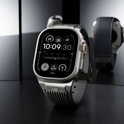 Titanium Streamlined Silikon Apple Watch Armband